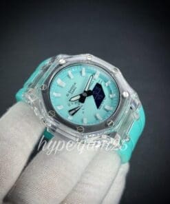 casioak custom gshock jam tmj tiffany blue