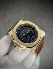 Premium Custom Gshock | CasiNaut - PP Rosegold 5A Brown LS