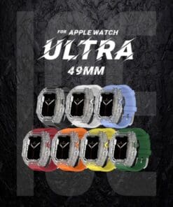 apple watch ultra clear case 49mm silicon strap sport