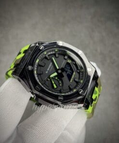 custom gshock black green casioak