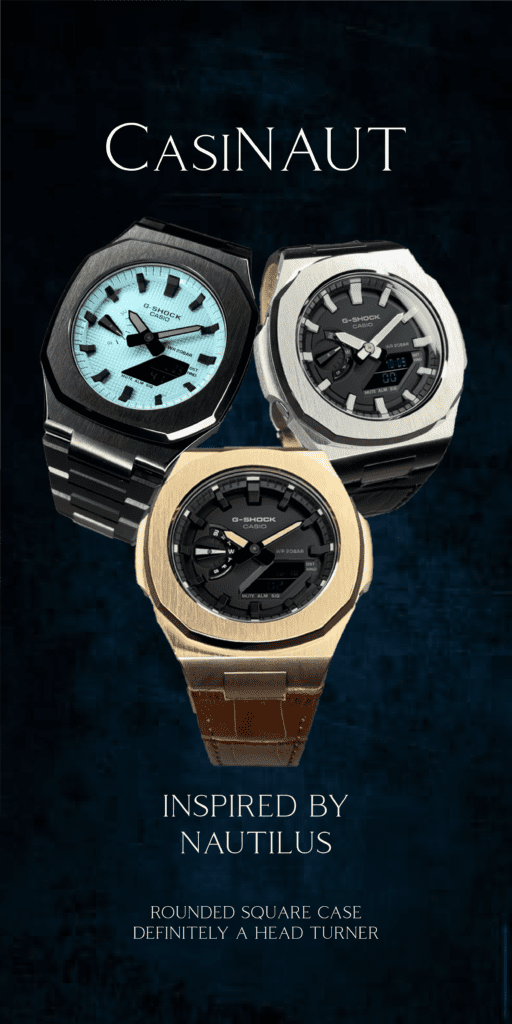 custom gshock ga2100 customize casio watch nautilus patek casioak
