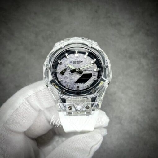 top view of CasiOrlinski - Clear White Meteorite