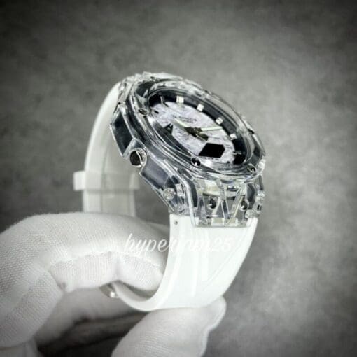 side view of CasiOrlinski - Clear White Meteorite