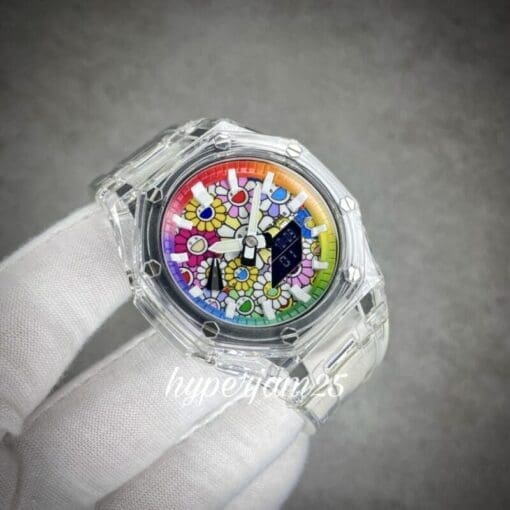 CasiOak Prime - Clear Rainbow Murakami Flower