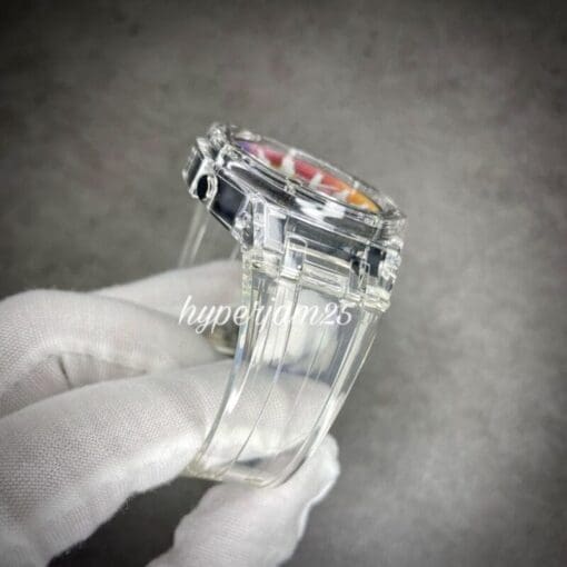 strap view of CasiOak Prime - Clear Rainbow Murakami Flower