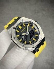 front view 2 of custom casioak gshock ga2100 yellow