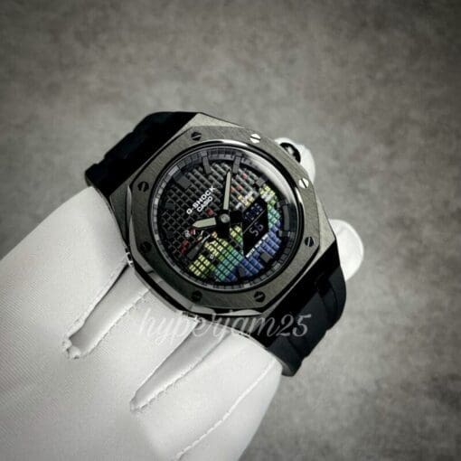 CasiOak Prime Full Black Musical customized gshock ga2100