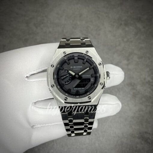 Silver AP royaloak ga2100-1a1 front view