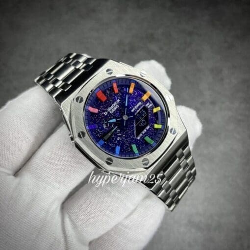 Customized Gshock GA2100 with rainbow colour
