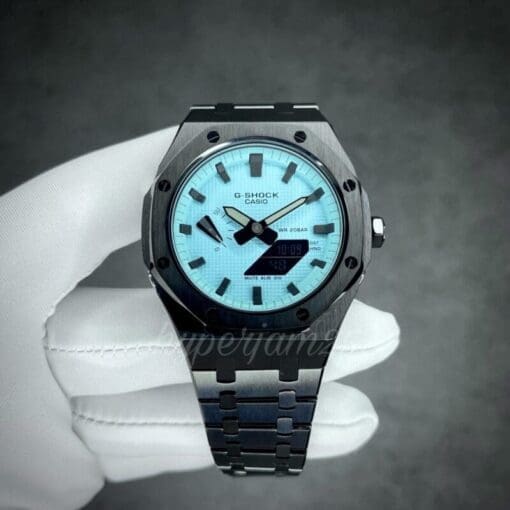 Tiffany blue colour dial on Customized Gshock Casioak