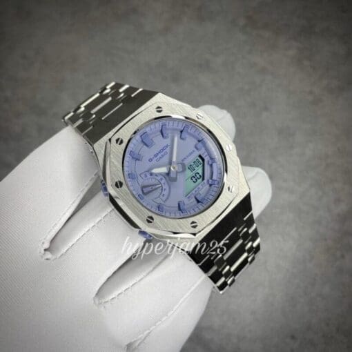 CasiOak Purple stainless steel watch, inspired by the Paris Olympics 2024, product view