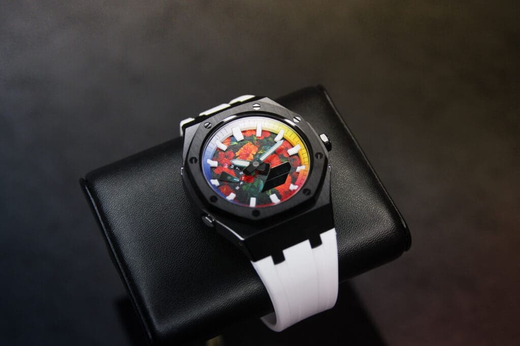 CasiOak customized Gshock watch base on Malaysia national day Merdeka. Overall view